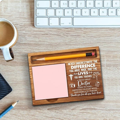 Doctor Sticky Note Holder, Doctor Gifts for Men, Women, Thank You Doctor Gifts, Doctor Appreciation Gifts, Doctor Retirement Gifts for Men, Doctor Office Desk Self-Stick Note Pad Holders GSH355