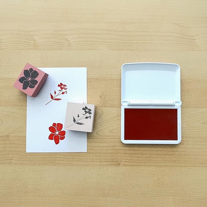 COLOP Make Series, Ink Stamp Pads, with Non-Toxic Premium Ink, Water-Based Acid-Free (Brave Red, Make 1-1-15/16" x 3-1/2")