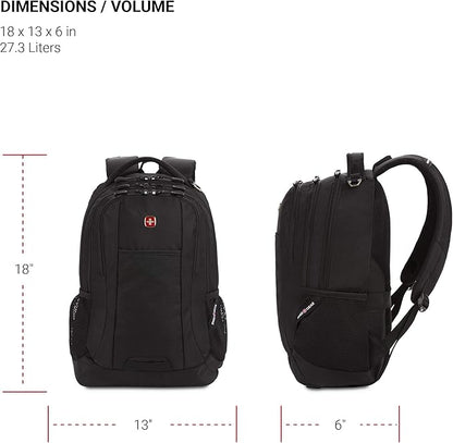 SwissGear Cecil 5505 Laptop Backpack, Black, 18-Inch