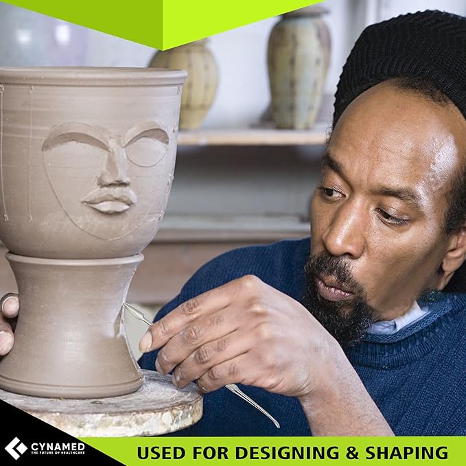 CYNAMED Stainless Steel Spatula Wax & Clay Sculpting Tool Carver Set (12PK)