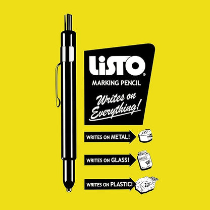 Listo 1620 - Box of 12 - ASSORTED COLORS - China Markers/Grease Pencils/China Marking/Pencils/Wax Pencils