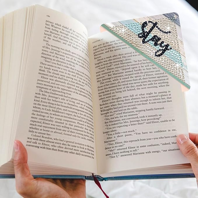 Diamond Art Painting Bookmarks,8Pcs DIY Cute Diamond Art Kits for Adults, Corner Bookmarks Small Crafts Kit for Women Book Lovers (Bible)