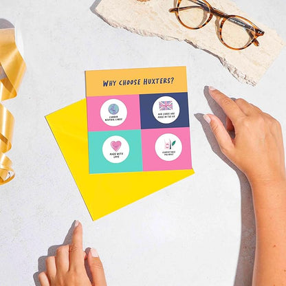 Huxters Funny Birthday Card for Him Men and Her Women Borng Before Internet Letter - Fun Joke Greeting Card for Dad Brother Uncle Mom Sister Auntie - - 17 by 12cm (National Investigation)