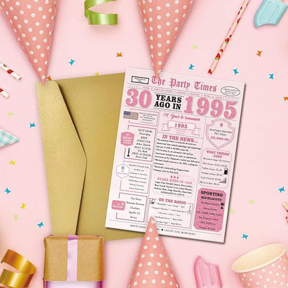 30th Birthday Decorations for Her，30th Birthday Gifts for Women，30 Bday Card，30 Year Old Bday Gifts for Wife Daughter Sister Girlfriend Family Friends Bestie Coworker