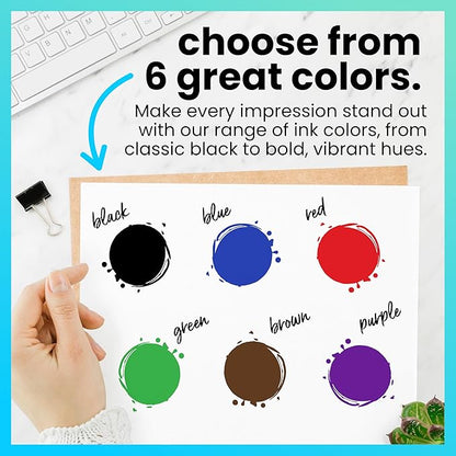 ExcelMark Premium Self-Inking Stamp Refill Ink - 1 oz. (Blue)