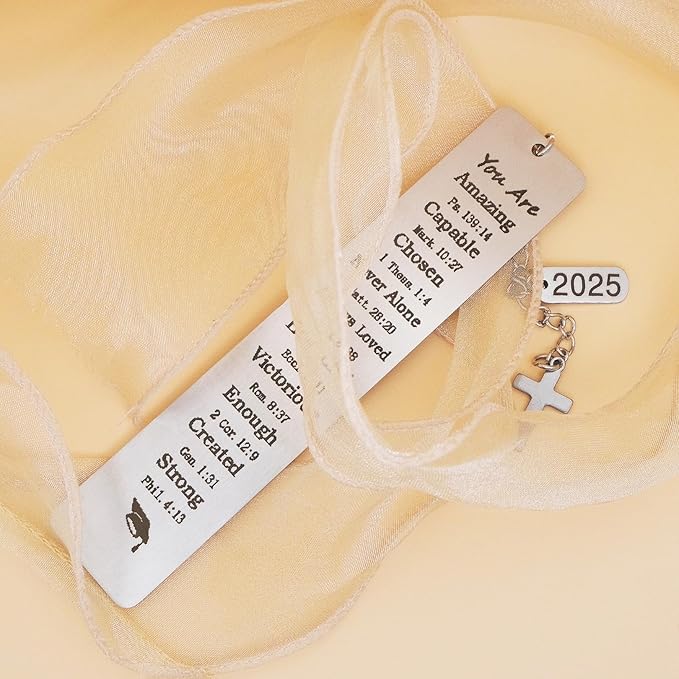 Graduation Gifts for Him Her 2025 Graduation Bookmark Gifts Class of 2025 Christian Graduation Gifts for Women Men Girls Senior 2025 High School College Graduation Gifts for Her Bible Book Marker