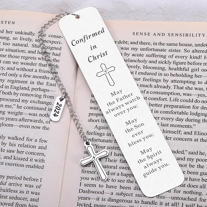 Confirmation Gifts for Teenage Girls Boys, Catholic Confirmation Gifts for Teens, First Communion Gifts, Christening Gifts, Baptism Christian Bookmarks Gifts, Religious Confirmation Bookmark Gifts