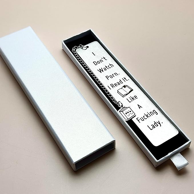 Book Marks for Reading Women, Book Lovers Gifts Book Marks, Funny Spicy Bookmark with Chain for Bookishs Bookworms Nerds, Christmas Birthday Valentines Day Gifts Reading Club Present