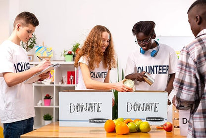 Bankers Box 4 Pack STOR/FILE Basic Duty File Storage Boxes, Standard Assembly, Lift-off Lid, Letter/Legal, White/Blue
