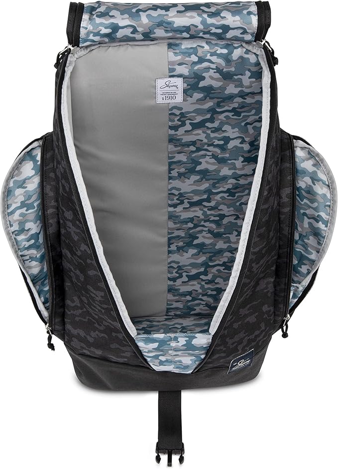 Skyway Luggage Rainier Weekender Backpack, Eco-Friendly, Made of 100% rPET Travel Laptop Bag for Women & Men, Flight Approved Carry On Bag, 43L, Kohala Black