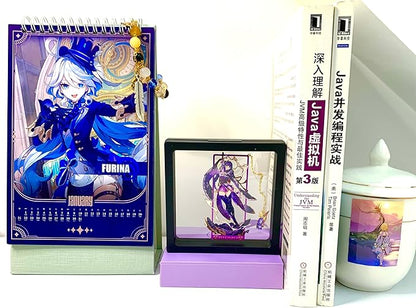 Genshin Impact Beelzebul Bookmarks Tabletop Decoration with 3D Display Box for Women Men Sisters Friends Birthday Gifts Book Marks for Book Lovers - Zllada