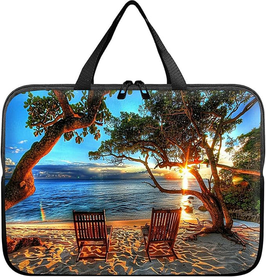 Universal Tablet Laptop Sleeve Case 10 inch, Sunset Tree Slim Carrying Case Durable Handbag Travel Laptop Bag for 7 to 10-inch Laptops/Notebook/Kids Tablet/ipad/eBook Readers