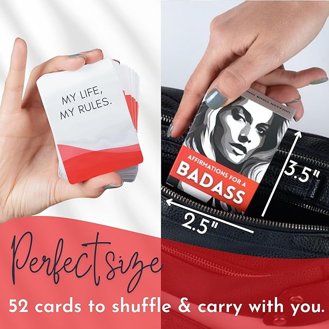 Ariond Badass Affirmation Cards For Women - 52 Daily Motivational and Inspirational Cards for Women