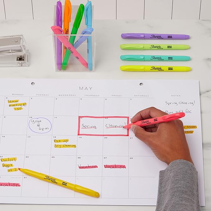 SHARPIE Pocket Highlighters, Narrow Chisel Tip, 12 Assorted Fashion Colors, 36 Count