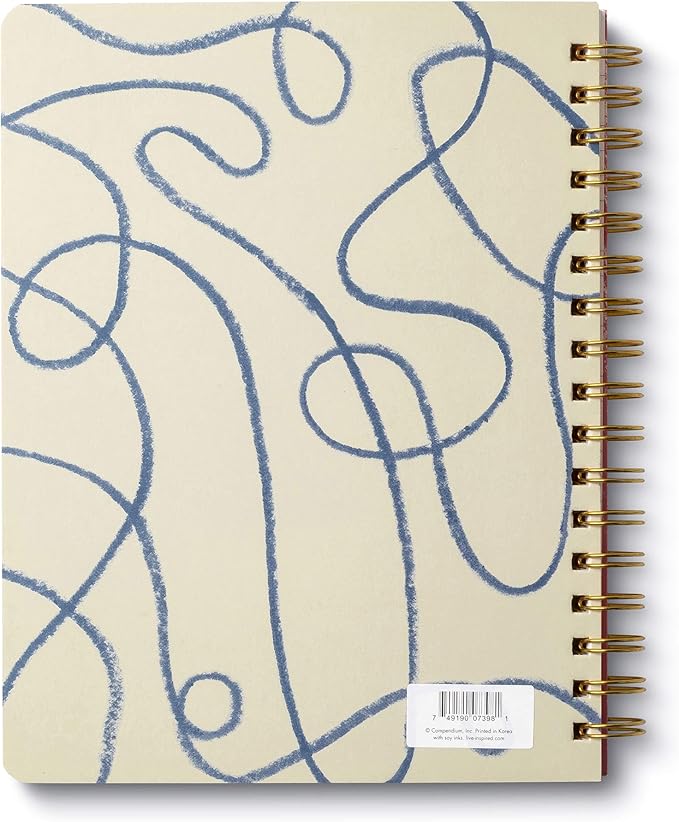 Compendium Spiral Notebook - The map to where she’s going is written on her heart. — A Designer Spiral Notebook with 192 Lined Pages, College Ruled, 7.5”W x 9.25”H