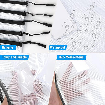 18 Pack A4 Mesh Zipper Pouch Bags, Zipper Pouches of Office Supplies, File Bags for Classroom Organization, Puzzles, Board Game Storage