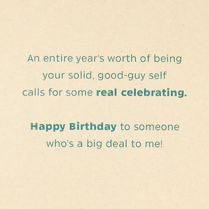 Hallmark Birthday Card for Men (Good Guy)