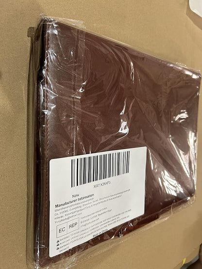 PU Leather Padfolio,A4 Leather Folder Binder Storage Clipboard with Magnetic Closure Cover,Business Resume Folder with Luxury Pen,Notepads,Sticky Tabs for Interview,Conference,Gift Portfolios (Brown)