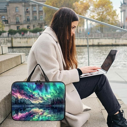 Universal Tablet Laptop Sleeve Case 10 inch, Aurora Landscape Slim Carrying Case Durable Handbag Travel Laptop Bag for 7 to 10-inch Laptops/Notebook/Kids Tablet/ipad/eBook Readers