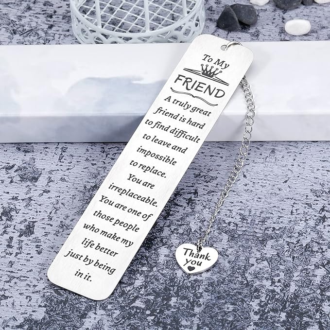 Friendship Gifts for Women Friends Bookmark for Best Friend Female Her Coworker Colleague Sister Thank You Gift Ideas Appreciation Graduation Christmas Birthday Galentine's Day Going Away Retirement