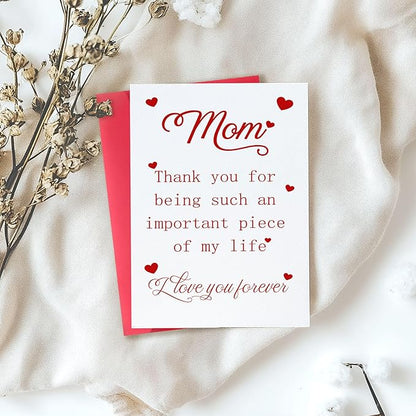 Funny Mom Birthday Card from Daughter Son, Sweet Birthday Gifts Cards for Mother, Unique Thank You for Mom Card, Best Mom Birthday Gifts Ideas