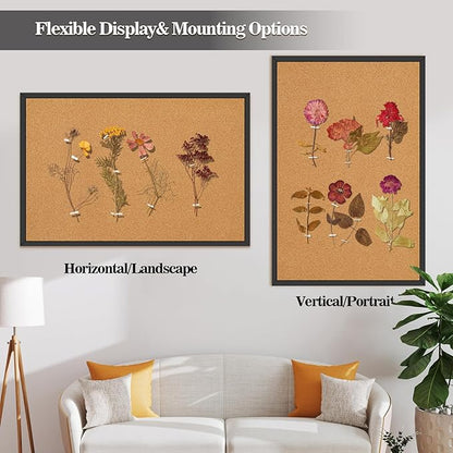 Miratino Large Bulletin Board, 36 "x 24" Cork Boards for Walls with Black Frame, Pin Display Board Vision Board for Home School Office Decor…