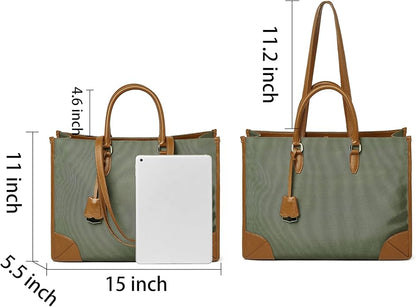 DORIS&JACKY Large Briefcase Tote Bag For Women 15.6 Inch Laptop Work Shoulder Purse And Office Business Handbags
