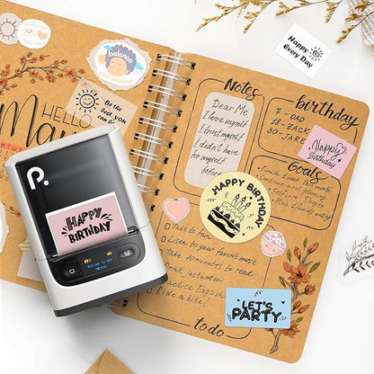 POLONO Genuine Thermal Labels for PM220S Label Makers, 1.57"x1.18" (40x30mm) Thermal Label, Waterproof, Multi-Purpose Self-Adhesive Labels for Small Bussiness, Office, School, 230 Labels/Roll (Yellow)