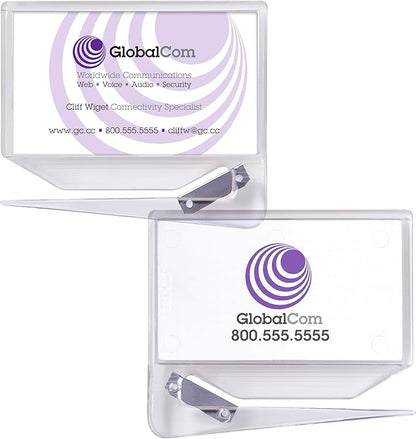 Zippy Clear Business Card Letter Opener (25 Pack) Made in the USA. Perfect for 2 Sided or 2 Business Cards, Photos, Fits 3.5 X 2 inch Insert, Envelope Letter Slitter, Box Cutter, Stainless Steel Blade