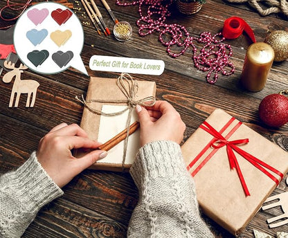 12 PCS Leather Bookmarks for Women with Heart Shape, Cute Corner Bookmark, Book Accessories for Reading Lovers, Book Markers for Women, Bookmarks for Book Lovers by HNQCPCVU (12PCS Heart)