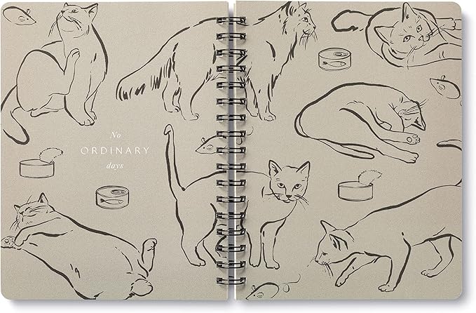 Compendium Spiral Notebook - Wild at Heart — A Designer Spiral Notebook with 192 Lined Pages, College Ruled, 7.5”W x 9.25”H