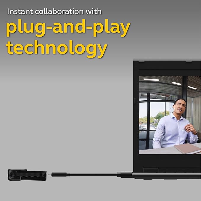 Jabra PanaCast – Intelligent 180° Panoramic-4K Huddle Room Video Camera – Inclusive Video Conferencing Camera with Full Room Coverage, Easy to Set-Up Wide Angle Webcam for Streaming
