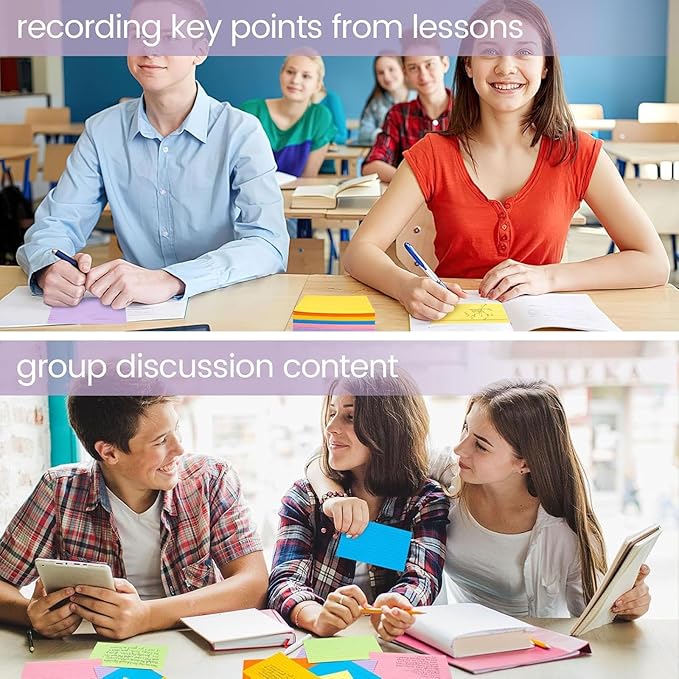 Koogel Index Cards 3 x 5 Inch, 272 Count, Ruled on both Sides, 8 Assorted Colors, Note Cards for Studying School Supplies College Office