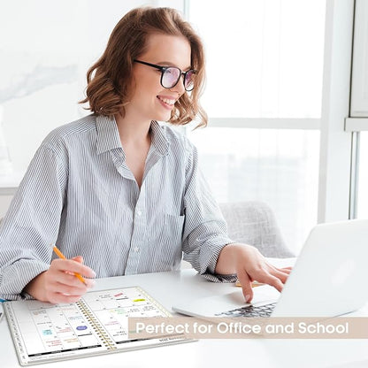 2026 Planner, Weekly and Monthly Calendar Planner, January 2026 - December 2026, Hardcover 2026 Calendar Planner Book with Tabs For Women & Men, Inner Pocket, Spiral Bound, Perfect for Office Home School Supplies - A5 (6.3" x 8.5"), Beige