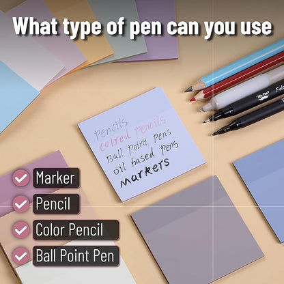 Mr. Pen- Transparent Sticky Notes, 3”x3”, Dreamy Pastel, 12 Pads, 600 Sheets, See Through Sticky Notes, Bulk Sticky Notes Transparent, Translucent Sticky Notes, Clear Transparent Sticky Notes Clear