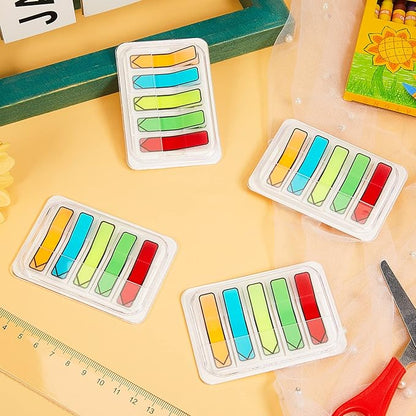 Teling 1000 Pcs Arrow Flags Arrow Tabs Flags Sign Here Tabs Arrow Stickers 5 Colors Sticky Flags Arrow Sticky Notes with Dispenser Easy to Post for Notary Books Paper