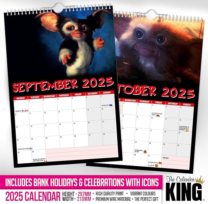 // Gizmo - 2025 Wall Calendar (Full Colour, A4 Size)