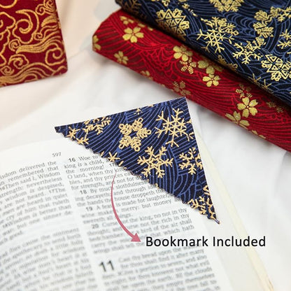 Book Covers with Corner Bookmark - Fabric Dust Jackets for Books - Book Protector for Book Lovers - Book Covers for for Paperbacks,Hardcover,Bibles - Soft Cover Book Sleeve for AA Books