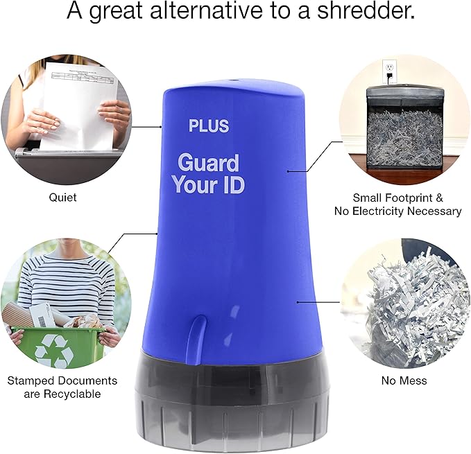 Guard Your ID Confidential Security Roller Set Advanced 2.0 for Identity Theft Protection Redacting (Regular 3-Pack, Blue)