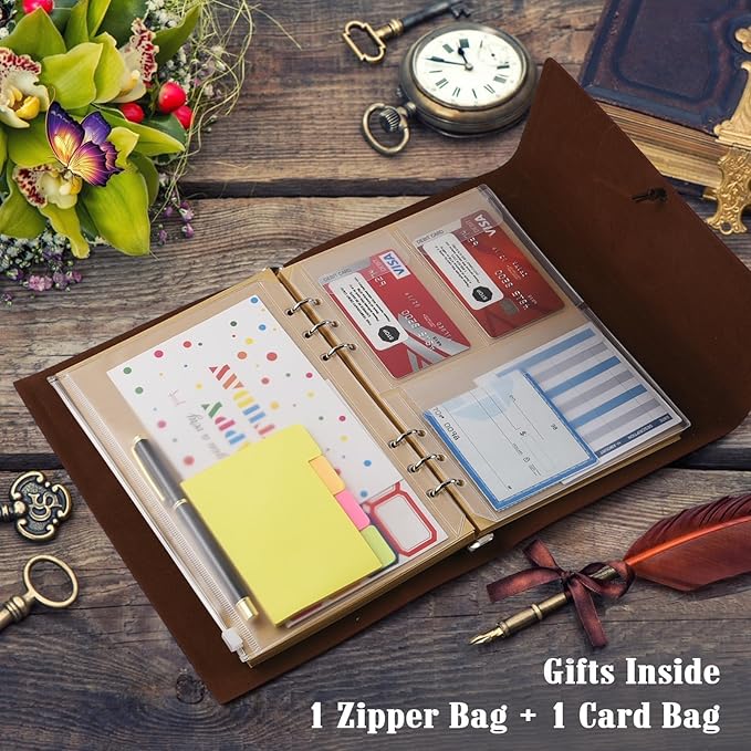 Leather Journals Notebooks with Blank Pages, Vintage Refillable Journal for Writing, Personal Travel Diary Art Sketchbook to Write in, Gifts for Women, Men, Teen Girls and Boys, 160 Pages (Purple, A5)