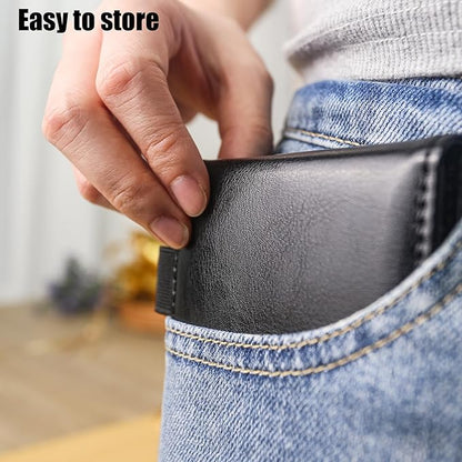 Koogel 11PCS Mini Pocket Notepad Holder Set, Pocket Notepad Flip Notepad with Pen Leather Pocket Notebook for Office School Business Travel Meetings