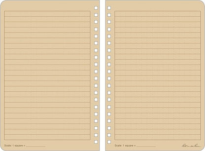 Rite in the Rain Weatherproof Side Spiral Notebook, 4.625" x 7", Brown Weatherproof Notepad, Universal Page Pattern (No. 473)