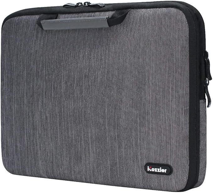 iCozzier 14 Inch Handle Laptop Briefcase Electronic Accessories Organizer Messenger Carrying Case Sleeve Protective Bag for 13.5-14.1 inch Laptop/Notebook/Ultrabook - Grey