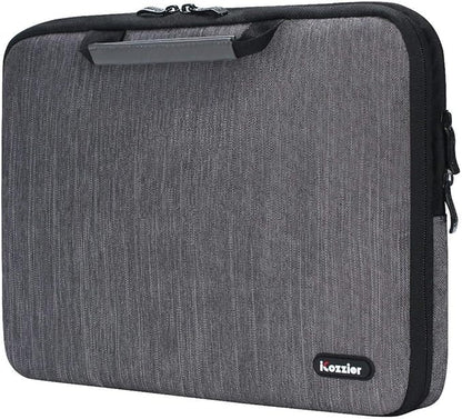 iCozzier 14 Inch Handle Laptop Briefcase Electronic Accessories Organizer Messenger Carrying Case Sleeve Protective Bag for 13.5-14.1 inch Laptop/Notebook/Ultrabook - Grey