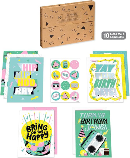 American Greetings 10-Count All Occasions Card Bundle with Envelopes- Birthday, Congrats, Support, Friendship, and Thank you