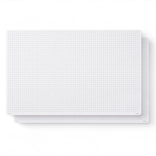 Notsu Graph Notepads 11 x 17 inch, 2 Pack | Large Graphing Double Sided Drafting Pads with 1/4" Quad Grid Premium Thick Paper 120gsm