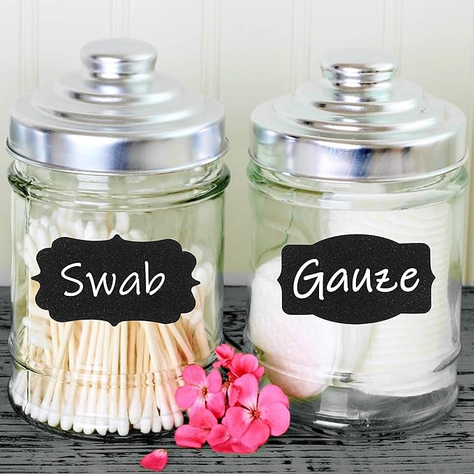 Mr. Pen- Chalkboard Labels, 150 pcs, Assorted Shapes, 1 White Chalk Marker and Small Towel, Labels, Label Stickers, Labels for Storage Bins, Sticker Labels, Bottle Labels, Food Labels, Jar Labels
