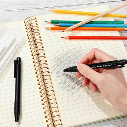 Eersida Retractable Eraser and Refill Mechanical 3.8 mm Pen Style Art Erasers for Artists Drawing Painting, Students Teacher Adult Office School Home(2 Packs)