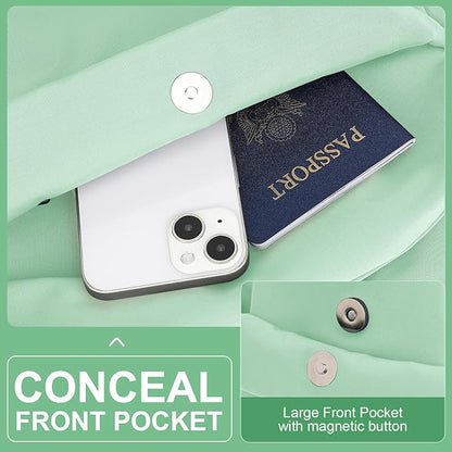 YGR Laptop Backpack for Women and Men, Waterproof Lightweight Travel Daily Rucksack Casual 15.6 inches Computer Bags for College, Green