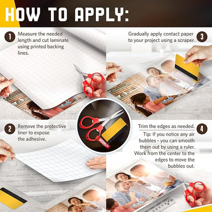 Clear Matte Contact Paper - Multipurpose 18” x 5ft - Matte Self Adhesive Roll